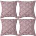 Everly Quinn Emboridered Square Faux Fur Pillow Cover Faux Fur in Pink | 18 H x 18 W x 1 D in | Wayfair 28B8321B6E004D6786A35B7937C4067F