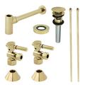 Kingston Brass CC43102DLVOKB30 Modern Plumbing Sink Trim Kit with Bottle Trap and Overflow Drain, Polished Brass - Kingston Brass CC43102DLVOKB30