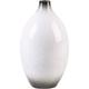 Vase Décoratif Noir et Blanc Brillant en Terre-Cuite 36 cm Idée de Cadeau Baeza - Noir