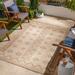 Booterstown 5'3" x 7' Outdoor Farmhouse Moroccan Mocha/Dark Brown/Off White/Multi Brown/Dark Gray/Off White/Tan/Taupe Outdoor Area Rug - Hauteloom
