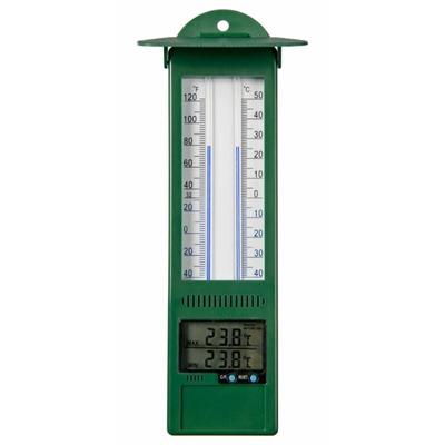 Nature - Garten Min-Max-Thermometer Digital 9,5 x 2,5 x 24 cm