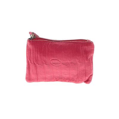 Ameri Leather Leather Wristlet: Pebbled Pink Solid Bags