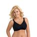 Plus Size Women's Fully®Side Shaping Lace Bra by Exquisite Form in Black (Size 44 B)