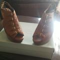 Jessica Simpson Shoes | Jessica Simpson Wedges | Color: Orange/Tan | Size: 8.5