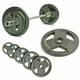 AJX 2-inch Olympic Tri Grip Cast Iron hammerton Plate Sets For Fitness And Weightlifting 7.5, 10, And 15kg Pairs and Range of Weights & Sizes Sold Separately (15 x 2 = 30)