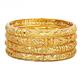 18K Gold Plated Dubai Gold Bangles Women Gold Color Bangles&Bracelet African/Ethiopian/Arab/Kenya/Middle East Wedding Gifts(4pcs), 6.5cm/2.56inch, Copper, other,