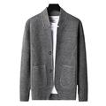 SFBJPZW Men Warm Coats Winter Knitted Sweater Jacket Knitwear Cardigan Grey 3XL