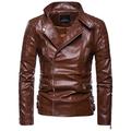 Men Motorcycle Jacket Short Wind- and Waterproof Gentleman Casual Men Long Sleeve Autumn and Winter New Urban Modern Trend Punk Style Men Jacket