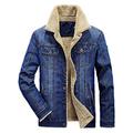 Men's Winter Denim Jacket Wool Liner Coat Male Thicker Outwear Jean Jackets Men