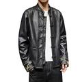 Men Motorcycle Jacket Retro Casual Fashion Chinese Style Stand Collar Men Jacket Autumn and Winter Elegant New Men Jacket