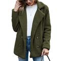 Winter Coats Women, Eogrokerr Luxurious Faux Fur Collar Hood Full Fake Fur Trim Wrap Scarf for Winter Coat Jacket Parka Green