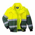 sUw Mens X Hi-Vis Safety Workwear Bomber Jacket L Yellow/Green