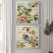 Lark Manor™ Birds & Blossoms I - 2 Piece Picture Frame Painting Print Set Canvas, Solid Wood in Blue/Green/Pink | 30.5 H x 61 W x 3 D in | Wayfair