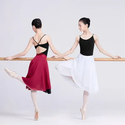 Jupe de Ballet en Mousseline de Soie pour Femme Adulte Tutu AqSkate Deux Couches Double Document