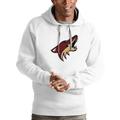 Men's Antigua White Arizona Coyotes Logo Victory Pullover Hoodie