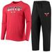 Men's Concepts Sport Black/Red Chicago Bulls Long Sleeve T-Shirt & Pants Sleep Set