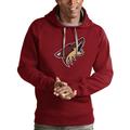 Men's Antigua Garnet Arizona Coyotes Logo Victory Pullover Hoodie