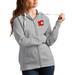 Women's Antigua Heathered Gray Calgary Flames Victory Full-Zip Hoodie