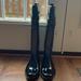 Coach Shoes | Coach Tall Black Rainboots | Color: Black/Gold | Size: 8