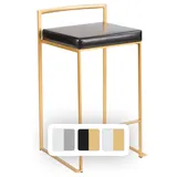 Fuji Contemporary Counter stool Set of 2, Gold and White