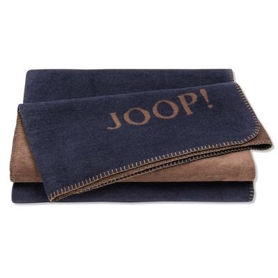 JOOP! Wohndecken 1er Pack Marine-Karamell Petrol
