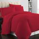 Pizuna 100% Cotton Single Duvet Cover Set Burgundy Red, 400 Thread Count Long Staple Cotton Duvet Cover Single 140x200cm, Soft Sateen Weave Quilt Cover with Button Closure (Single Duvet Cover)