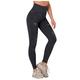 uiou Color Hip-Lifting Pure High-Waist Pants Running Yoga Fitness Women's Sports Yoga Pants (Black, L)