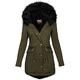 Women's Winter Hooded Coat Waterproof Warm Long Puffer Jacket Parka (Color : Green, Size : XL)