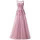 Ladies Bridesmaid Dress E Sleeveless Festive Lace Wedding Evening Fashion Basic Dress Cocktail Dress Prom Dress Ball Gown A Line Tulle Long Princess Party Dress Appliques Wedding Dress Floor Length