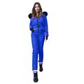 Darringls One-piece ski overall, women's winter one-piece ski suit, snowsuits, skiing, outdoor jumpsuit, ski jacket, ski suit, ski suit, ski suit, snowsuit, romper overalls, ski outfit, blue, S