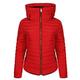 Fashion Padded Womens Quilted Jacket Bubble Women Coat Warm Thick Collar Women's Parkas Hooded Jacket Coat Winter Coat (Red, M)