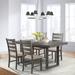 Willa Arlo™ Interiors Biggs 4 - Person Counter Height Dining Set Wood/Upholstered in Brown/Gray | 36 H x 54 W x 54 D in | Wayfair