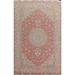 Wool/ Silk Floral Persian Area Rug Hand-knotted Living Room Carpet - 6'6" x 10'2"