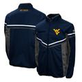 Men's Franchise Club Navy West Virginia Mountaineers Drive Softshell Full-Zip Jacket