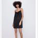 Zara Dresses | Black Cowl Neck Dress | Color: Black | Size: L