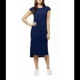 Jessica Simpson Dresses | Jessica Simpson Women’s Cap Sleeve Blue Midi Dress Sz M | Color: Blue | Size: M
