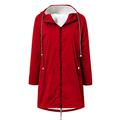 Women Solid Winter Warm Thick Outdoor Plus Size Hooded Raincoat Windproof Fleece jacket