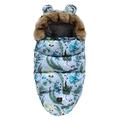 Winter Outdoor Tour Waterproof Baby Stroller Footmuff Baby Down Sleeping Bag Stroller Warm Bunting Bag Footmuff (Plants, 100 * 46cm)