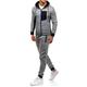 Winter Tracksuit Pants Patchwork Autumn Top Sports Sets Men's Sweatshirt Suit Men's blouse (Blue, XL)