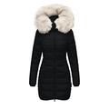 Women Winter Parka Coats, Womens Faux Fur Jackets Windproof Warm Overcoat Outerwear Thicken Fleece Trench Puffer Coats