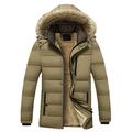 Orgrul Men's Suede Jacket Lined Winter Teddy Fleece Jacket Bomber Jacket Leather Fleece Jacket Casual Plush Jacket Sport Jacket Leisure Jacket Transition Jacket 76D, khaki, XXL