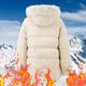 Hooded Winter Lined Trench Thick Overcoat Jacket Women's Coat Outwear Warm Fur' Women's Parkas (Beige, XL)