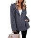 Bartira Fleece Jacket Women, Women Fluffy Pullover Baggy for Winter Ladies Fleece Long Sleeves Soft Tops Gray