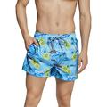 Speedo Men's Swim Trunk Short Length Redondo Printed, Blue Lemonade, Large