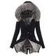 Ladies Lining Coat Womens Winter Warm Thick Long Jacket Hooded Overcoat a raincoat