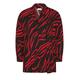 Yours London Red & Black Animal Print Oversized Shirt - Women's - Plus Size Curve
