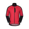 Mountain Warehouse Fahren Mens Cycling Jacket - Waterproof 5000mm Running Rain Coat, Breathable, Quick Wicking, Reflective Details - Best for Outdoors, Hiking Red M