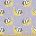 Saying Fabric by the Yard Lazy Cat and Panda Sleeping on the Moon with Stars Decorative Upholstery Fabric for Chairs & Home Accents 5 Yards Mustard Purple by Ambesonne