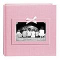 Pioneer Photo Albums 200-Pocket Gingham Fabric Frame Cover Photo Album for 4 by 6-Inch Prints Pink