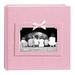 Pioneer Photo Albums 200-Pocket Gingham Fabric Frame Cover Photo Album for 4 by 6-Inch Prints Pink